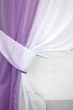 Кухонні штори VR-Textil № 017к комбіновані з підв'язками бузковий з білим 265х170 см (50-333) - зображення 3