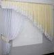 Кухонний комплект VR-Textil № 062к шторка з ламбрекеном бежевий з білим 200х170 см (50-794) - зображення 2
