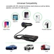 Автомобільний зарядний пристрій подовжувач прикурювача 1.8 метра на 4 USB + QC 3.0 Quick Charge BK-353 - зображення 5