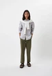Сорочка Uniqlo PREMIUM LINEN розмір L світло сіра (448959) - изображение 4