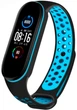 Ремінець BeCover Vents Style для Xiaomi Mi Smart Band 5/Mi Smart Band 6 Black-Blue (705150) - зображення 1