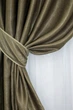 Комплект готовых штор VR-Textil Лен Парма № 1044ш Оливково-коричневый 150х270 см 2 шт (30-844) - изображение 4