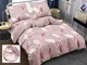 Постельное белье Zastelli Перья на розовом JH10580-10 жатка семейное 2х145х210 - изображение 1