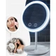 Дзеркало з підсвічуванням і підставкою кругле Beauty Breeze Mirror Білий - зображення 3