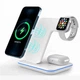 Беспроводная док-станция Wireless Charger Z5 3А 3-в-1 (15W Fast) для смартфона / Apple Watch / AirPods White - изображение 1