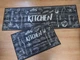 Кухонні килимки 2 пр. 50*80+50*150 см Homytex Темно-сірий - зображення 2
