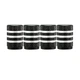 Ковпачки на ніпель авто 3Stripes Center Black/Silver (4 шт) (67345) - зображення 2