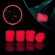 Светящиеся фосфорные Колпачки на ниппель авто, велосипеда, скутера Classic Neon Red, 4 шт (67739) - изображение 4