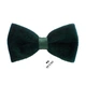 Бабочка Bow Tie House велюровая изумрудного цвета с атласом 09603 - изображение 1