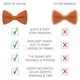 Метелик Bow Tie House маленький лляний помаранчевий матовий 08305S - зображення 3