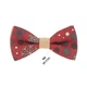 Метелик Bow Tie House вишневий з бежевими сніжинками 08574 - зображення 1