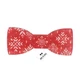 Метелик Bow Tie House дерев'яний червоний зі сніжинками 08643 - зображення 1