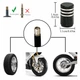 Ковпачки на ніпель Alitek 3Stripes Black/Silver (4 шт) (67180) - зображення 6