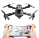 Бюджетний квадрокоптер з камерою E100 дрон для дітей 4K Wifi FPV, до 30 хв. польоту до 100 м. комплект 2 АКБ - зображення 4
