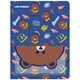 Папка с файлами Yes А4 с 20 файлами Line Friends. Brown с карманом (492109) - изображение 1