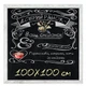 Меню доска ACRY меловая настенная 1000х1000 мм В раме Белый (29026-04) - изображение 1