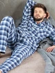 Пижама (кофта + штаны) мужская больших размеров хлопковая Key MNS 426 B23 2XL Белый/Темно-синий (5904765665595) - изображение 5