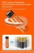 Акумулятор USB Type-C AA 3400mwh 1.5v Lithium Ion Li-Ion - батарея, що перезаряджається 2 шт Pujimax - зображення 4