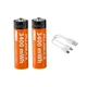 Акумулятор USB Type-C AA 3400mwh 1.5v Lithium Ion Li-Ion - батарея, що перезаряджається 2 шт Pujimax - зображення 1