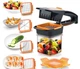 Набір для швидкого нарізування Nicer Dicer Quick 5 в 1 з контейнером овочерізка, яйцерезка Помаранчевий Найсер Дайсер (FG22) - зображення 1