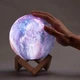 Настільний світильник Зоряне Небо від USB Moon Lamp 3D 18 см акумуляторний - зображення 3