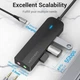 Хаб USB 3.1 Type-C Vention TGQBB 3xUSB 3.0/MicroUSB/3.5mm Sound Adapter чорний - зображення 3