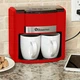 Кофеварка с чашками Domotec MS-0705 500 Вт + 2 керамические чашки Красная - изображение 2