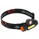 Фонарик HIGH POWER HEADLAMP для головы налобный аккумуляторный 18650 с двумя диодами XPE и COB + micro USB чёрный Без Бренда (755762) - зображення 1
