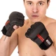 Перчатки для смешанных единоборств MMA на липучке размер M Полиуретан CORE черный VL-8536 - изображение 6