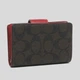 Кошелек Coach Medium Corner Zip Signature Wallet Brown Red 619447bl - изображение 3