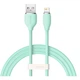 Дата кабель USB 2.0 AM to Lightning 2.0m 2.4A Jelly Liquid Silica Gel Green Baseus (CAGD000106) - изображение 1