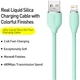 Дата кабель USB 2.0 AM to Lightning 2.0m 2.4A Jelly Liquid Silica Gel Green Baseus (CAGD000106) - изображение 2