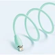Дата кабель USB 2.0 AM to Lightning 2.0m 2.4A Jelly Liquid Silica Gel Green Baseus (CAGD000106) - изображение 5