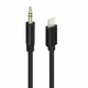 Кабель Перехідник Mini-jack 3.5 mm to Lightning Аукс Кабель Apple iPhone iPad iPod на AUX Black - зображення 5