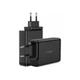Зарядний пристрій Choetech 4xUSB 140W GaN (2хUSB-C+2хUSB-A) black (PD6005-EU-BK) - зображення 2
