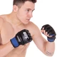 Перчатки для смешанных единоборств кожаные MMA UFC Heroe 0489 размер L Black-Blue - изображение 6
