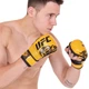 Перчатки для смешанных единоборств кожаные True Thai UFC Heroe 0487 размер M Yellow-Black - изображение 4