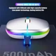 Бездротова миша Bluetooth A-4Tech 2.4 ГГц Зі світлодіодним RGB-підсвічуванням акумуляторна, безшумна Silver - зображення 3