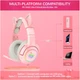 Наушники - с ушками кота ONIKUMA Gaming Cat Ear K9 7.1 розовые с подсветкой - изображение 4