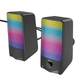 Комп'ютерні колонки з RGB підсвічуванням HOCO Rhythmic Spectrum desktop speaker (10W, AUX, Mic). Black - зображення 5