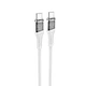 Кабель Type-C на Type-C 60 Вт HOCO Transparent Discovery Edition charging data cable (1.2M, 60W, 3A). White - зображення 3