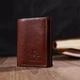 Стильний чоловічий гаманець у три складання GRANDE PELLE 16786 Коричневий - зображення 6