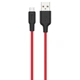 Дата кабель Hoco X21 Plus Silicone MicroUSB Cable (1m) Black / Red - изображение 1