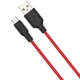 Дата кабель Hoco X21 Plus Silicone MicroUSB Cable (1m) Black / Red - изображение 4
