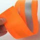 Светоотражающая лента LOOM ширина 5cm - светоотражаючий флуорисцентно - оранжевая (1 метр) - изображение 5