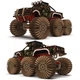 Деревянный 3D пазл-конструктор "MONSTER TRUCK" Зелёный Пиксель THEGRAVIX (03947) - изображение 2