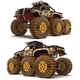 Дерев'яний 3D пазл-конструктор "MONSTER TRUCK" Жовто-Синій THEGRAVIX (03946) - зображення 2