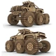 Деревянный 3D пазл-конструктор "MONSTER TRUCK" THEGRAVIX (03945) - изображение 2