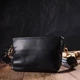 Невелика сумка через плече з натуральної шкіри Vintage у міському стилі чорного кольору (bg220fash80) - зображення 11