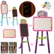 Детский двухсторонний мольберт, 3в1 YI MA TOYS 6х60х40 см (det0010091) Фиолетовый - изображение 1